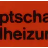 Klebeschild (Hauptschalter Ölheizung) 