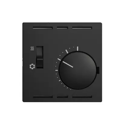 Kit di copertura p.termostato EDIZIOdue, c.interruttore, 60×60mm, nero 