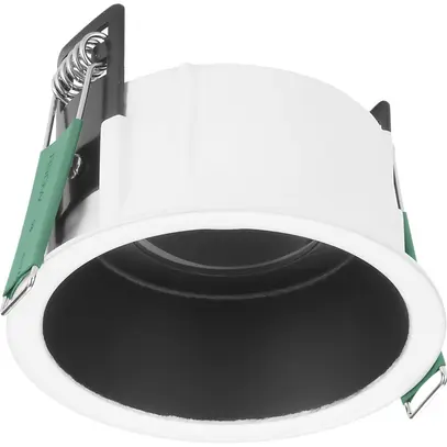 Cadre de montage LUDOSPOT 50 ROUND DECO TILT, 75mmØINC, blanc/noir 