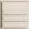UP-Taster KNX 3-fach EDIZIOdue crema RGB mit LED mit Papiereinlage 