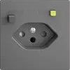 UP-Steckdose EDIZIOdue T13 FI 30mA F, shutter, dunkelgrau 