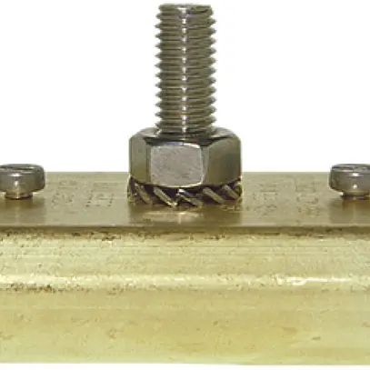 Morsetto di terra componibile Woertz 95mm² raccordo a bullone 1×1 guida DIN 35mm 