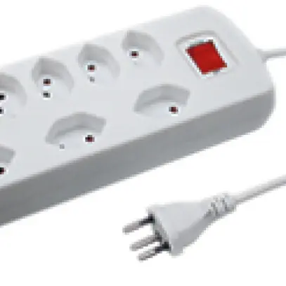 Prise multiple STEB POWER EASY 11×T13 avec PE+int.1.4m blanc 