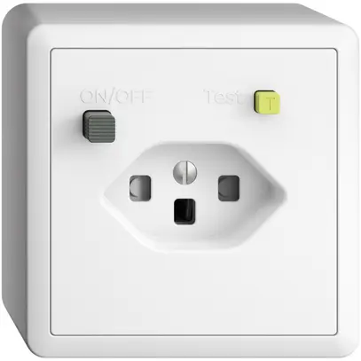 Presa AP EDIZIOdue T23 FI 30mA shutter bianco 