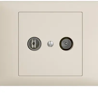 Prise TV-R ENC EDIZIOdue 23dB crema à large bande 5…2000MHz, BKE 