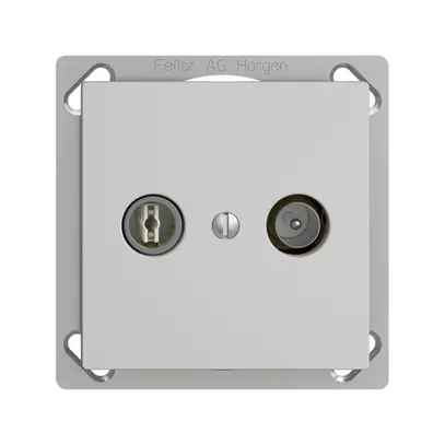 Prise TV-R ENC EDIZIOdue 4dB gris clair à large bande 5…2000MHz, FMTE 