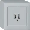 Presa di carica USB AP kallysto 18W PD 1×tipo A 1×tipo C grigio chiaro 
