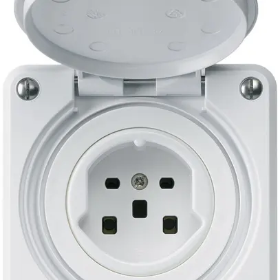 Presa INC HA robusto tipo 25 con morsetti a innesto con coperchio bianco 