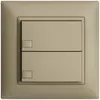Poussoir ENC KNX 2× EDIZIOdue sand RGB sans LED 