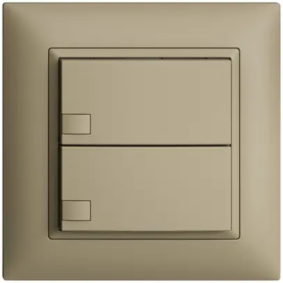 Poussoir ENC KNX 2× EDIZIOdue sand RGB sans LED 