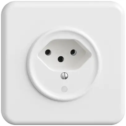 UP-Steckdose Sdue QMI, 1×Typ 13, mit LED, m.Abdeck-&Befestigungspl., weiss 