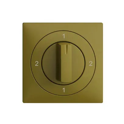 Kit frontal EDIZIOdue 2-1-2-1 60×60mm olive pour interrupteur rotatif 