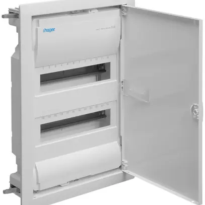 Quadro di distribuzione INC Hager volta 2 file 12UM porta IP30 348×505×94.5mm 