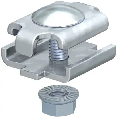 Raccord de point de connexion Bettermann a.vis M6×20 p.caniveau à grille Zn-ga 