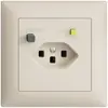 UP-Steckdose EDIZIOdue T23 FI 30mA FMI, crema 
