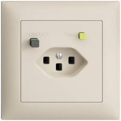 Presa INC EDIZIOdue T23 FI 30mA FMI, crema 