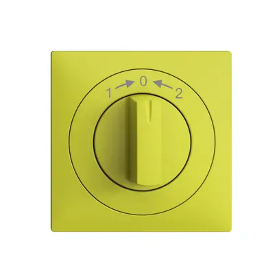 Kit frontal EDIZIOdue 1->0<-2 lemon 60×60mm pour contact pivotant 