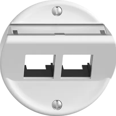 Kit di montaggio S-One STANDARDdue Q per 2×RJ45 obliquo, bianco 