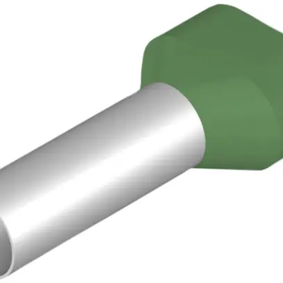 Capocorda doppio Weidmüller H isolato 2×16mm² 25mm verde sciolto 