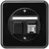 Insert pour prise ENC basico C cat.6 1×RJ45/s sortie oblique noir 