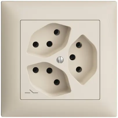 Prise ENC EDIZIOdue 3×T13 crema 1×S 