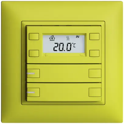 Poussoir RTH ENC KNX 2× EDIZIOdue FMI lemon, avec LED RGB 