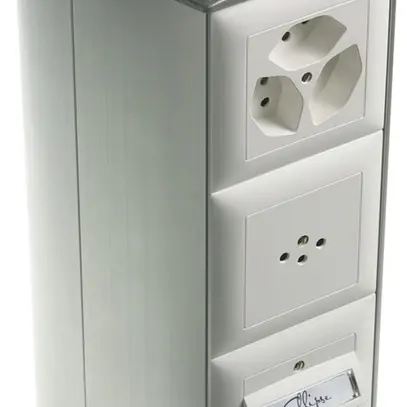 Potelet de raccordement Ellipse h=325 anod. avec 1 boîte NIS IP20 