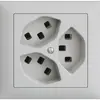 Prise INC 3×T23 16A EDIZIOdue gris clair, avec bornes enf. 