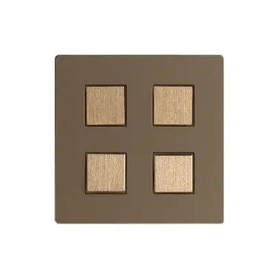 Kit de recouvr. EDIZIOdue elegance pour poussoir quadruple hazel 