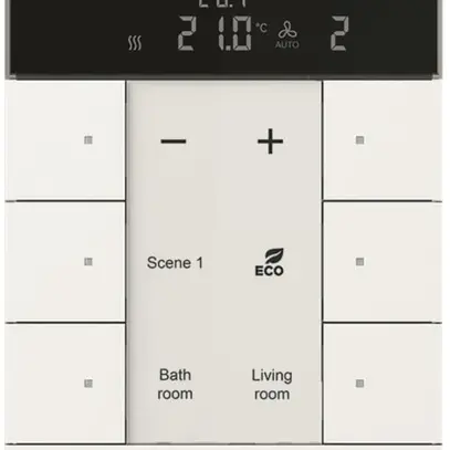 Controllore stazione secondaria piccolo ABB-Tenton, 6 tasti, bianco studio opaco 