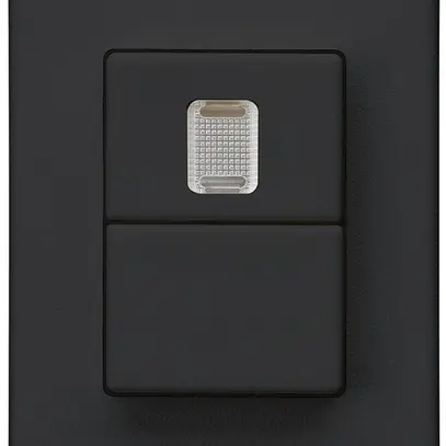 Interrupteur à poussoir double INC Hager FLF 10A/250V 3/1L 1× illuminé noir 