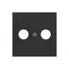 Placca frontale kallysto nero per R/TV 60×60mm 