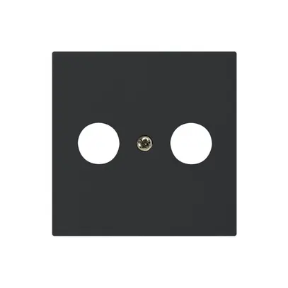 Placca frontale kallysto nero per R/TV 60×60mm 