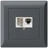 Boîte ENC kallysto.line 1×RJ45u+1×TT83 anthracite 
