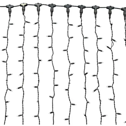 Lichtvorhang MK Drape Lite 300 2×1.5m 230V 300 LED warmweiss, Kabel schwarz 