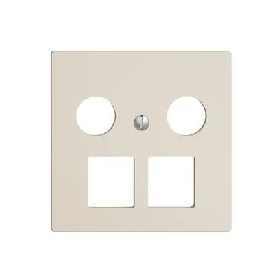 Kit de recouvrement EDIZIOdue F, p.prise multimédia, p.2×RJ45 Keystone crema 