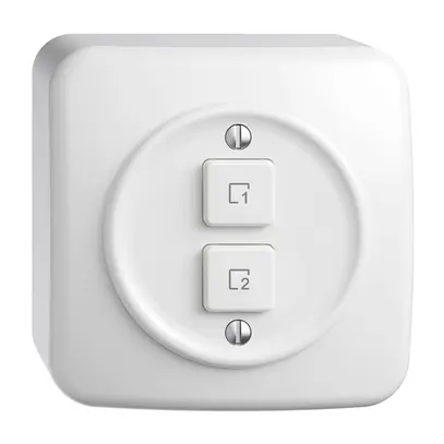 Pulsante scena AP 2 scene verticale/2T Sdue Wiser bianco 