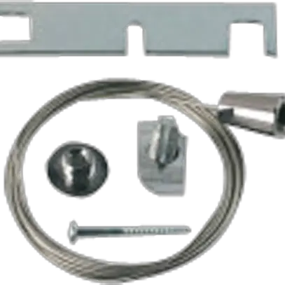 Décroche de câble métallique 3m deux fois, argent 