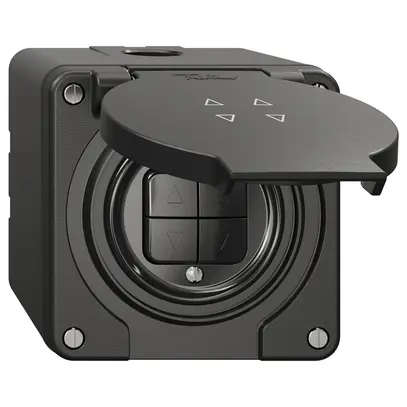 Contact pour stores NAP NEVO, 2-canal, hauteur de montage 65 mm, 87×87 mm, noir 