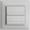 UP-Taster KNX 2-fach EDIZIOdue colore hellgrau RGB ohne LED mit Papiereinlage 