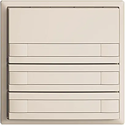 Poussoir ENC KNX 6× EDIZIOdue crema RGB sans LED avec insert papier 