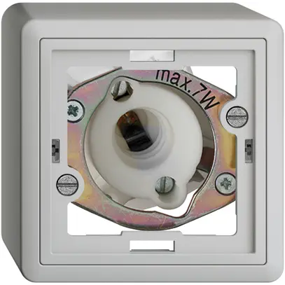 Signal lumineux AP EDIZIOdue gris clair, 7W, sans calotte plate 