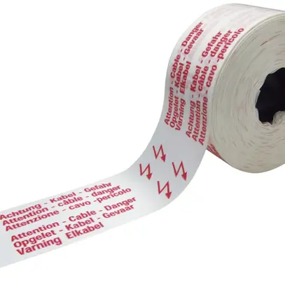 Nastro di avviso (Attenzione cavo) 250m rosso 