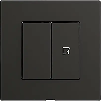 Station secondaire 1K/2T pour interrupteur scène Edue Wiser noir 