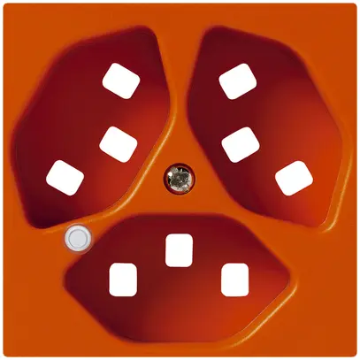 Piastra frontale per presa Hager kallysto 3×T23 illuminato H arancione 