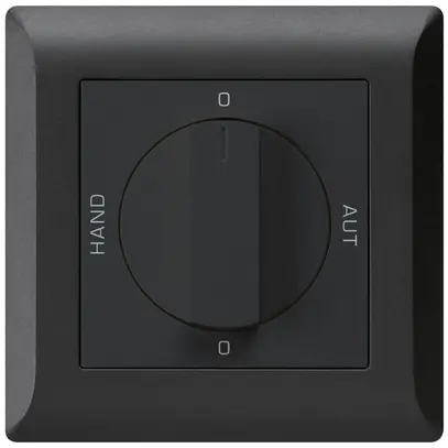 Interruttore rotativo INC 0-Man-0-Aut. nero kallysto.line 2/1L con manopola 
