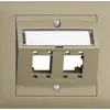 Kit de montage INC Edue BKE, avec capot de sortie oblique, pour 2×RJ45, sand 