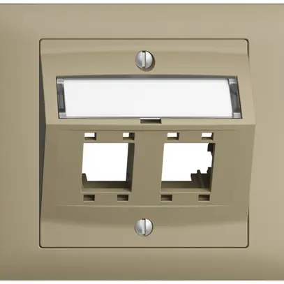 Kit de montage INC Edue BKE, avec capot de sortie oblique, pour 2×RJ45, sand 