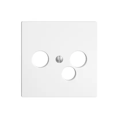 Placca frontale Feller EDIZIOdue per presa di R-TV-data, bianco 