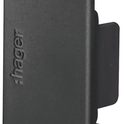 Embout de fermeture Hager tehalit.LF 45×30mm noir IP30 